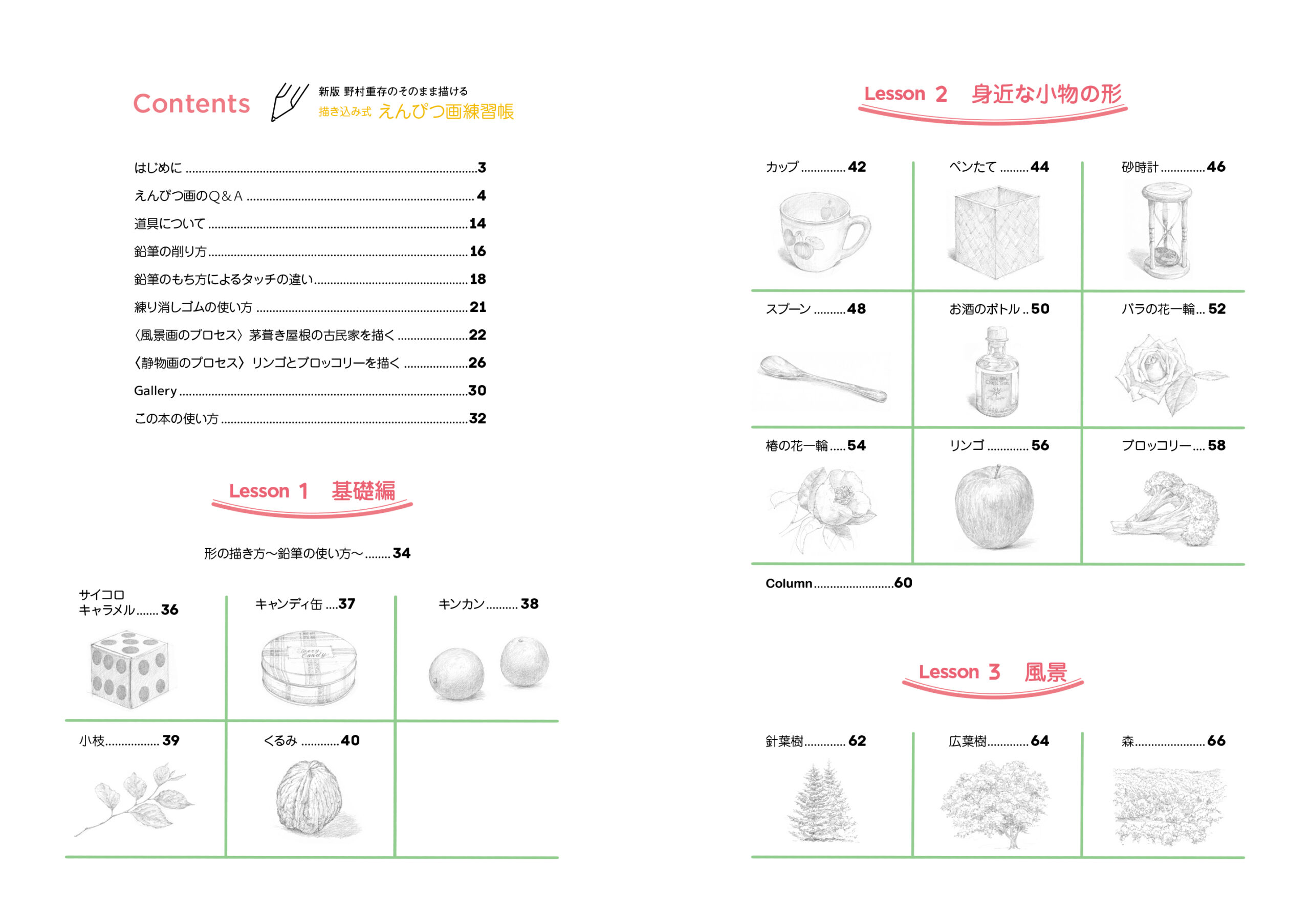 新版 野村重存の 描き込み式 えんぴつ画練習帳